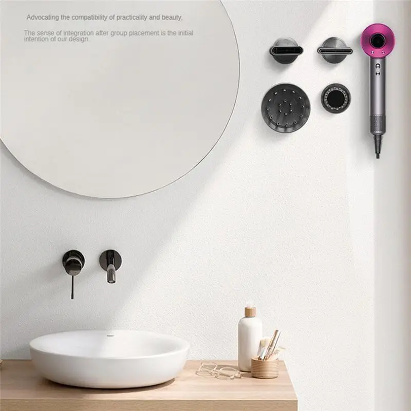 (A25M) Настенный держатель для фена Dyson, кронштейн для хранения в ванной, без сверления, термостойкий-B