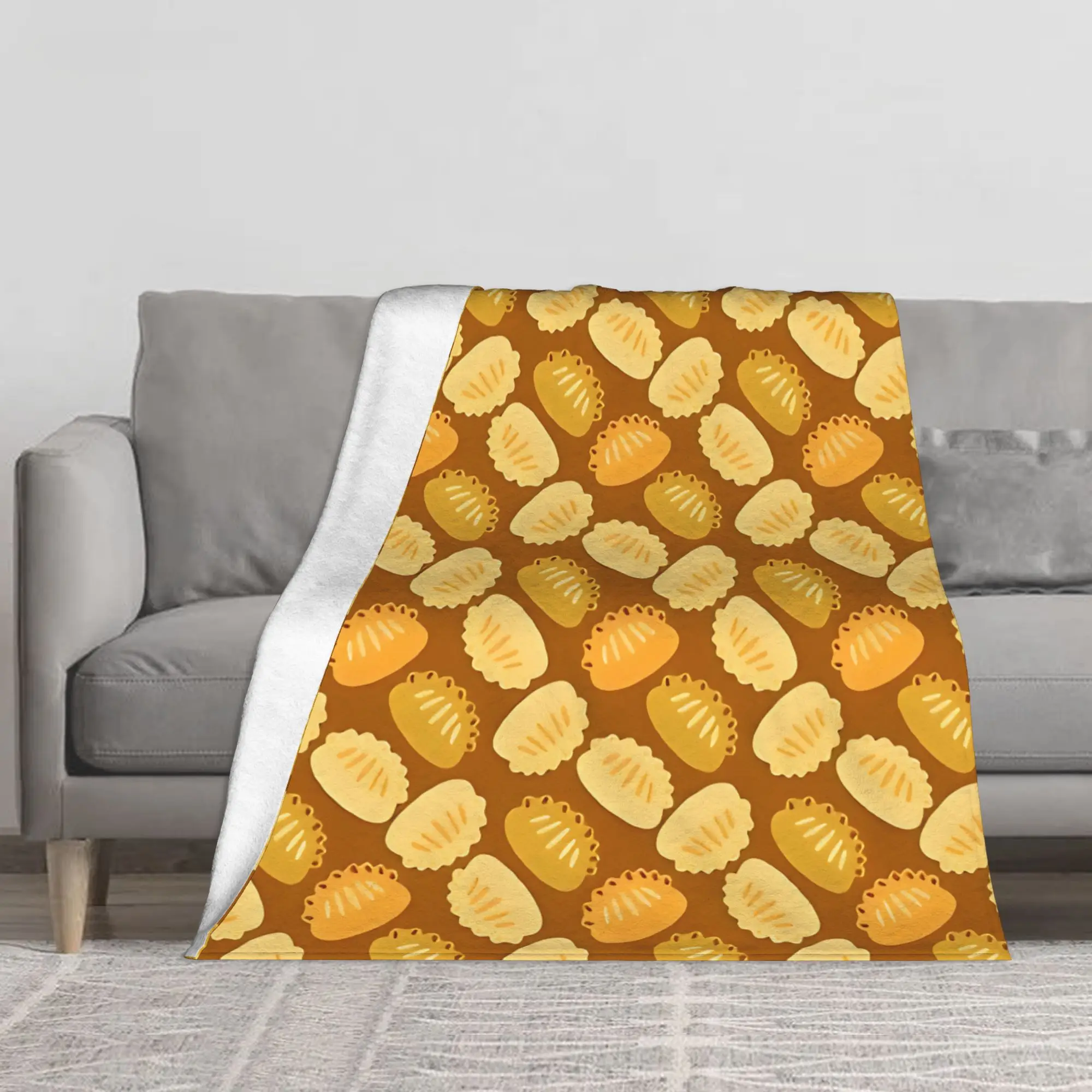 1PC Dumpling Pattern Blanket Throw Super Cosy Plush Living Room Sofa