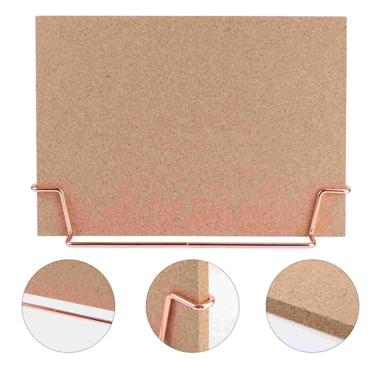 Cork Board Bulletin Board กระดานข้อความไม้ Pin Memo Board ป้ายประกาศสําหรับโฮมออฟฟิศ (ฐาน Rose Gold)