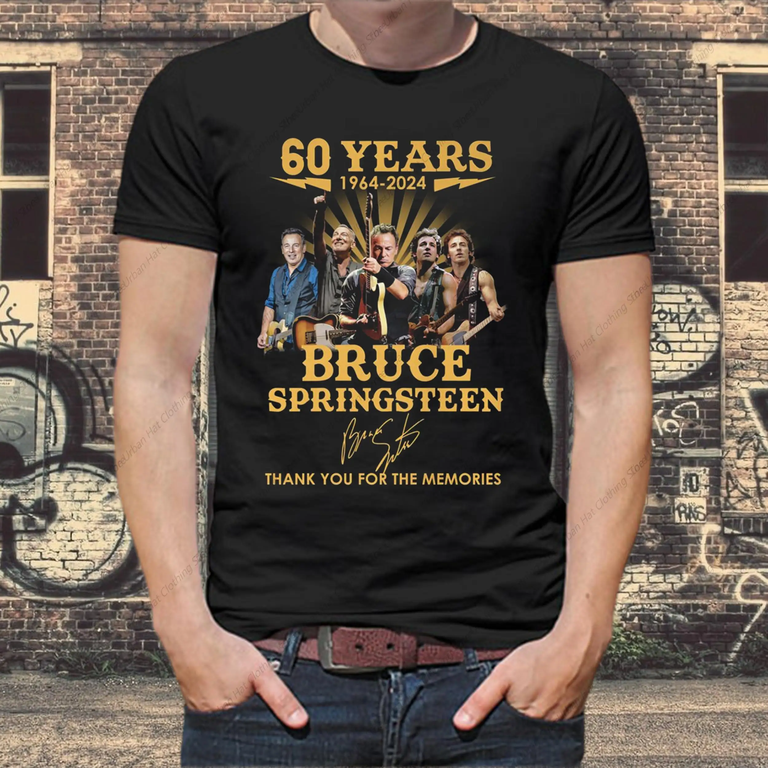2024 The Boss Rock Music Tour Bruce Springsteens 60 Years Heavy Merch Washed T Shirts for Men Women T-Shirt Summer Tees Tops
