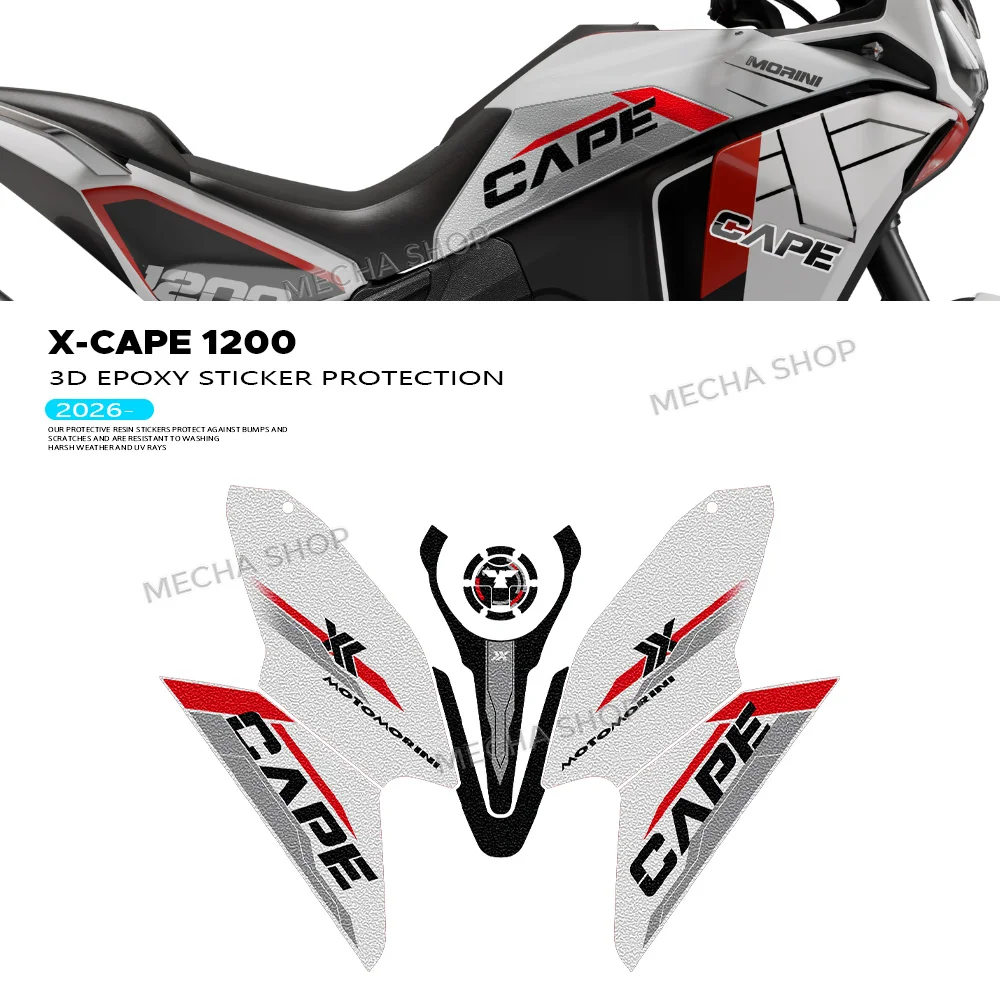 オートバイタンクパッドプロテクターステッカーデカールガスニータンクトラクションパッドサイドモトモリーニ-x-cape-1200-2026