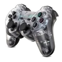 Mando inalámbrico de doble choque, controlador de mano transparente para consola PS3 Playstation 3, Joystick remoto Sixaxis