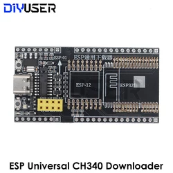 DIYUSER ESP8266 ESP32 Development Board Test Programmer Socket Downloader for ESP-01 ESP01S ESP12 ESP32