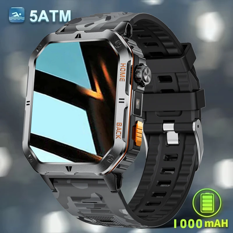 

2025 Новые спортивные умные часы для плавания, мужские умные часы, глубина 50 м, IP68, водонепроницаемые часы для фитнеса, Bluetooth для Android, ios, умные часы для мужчин