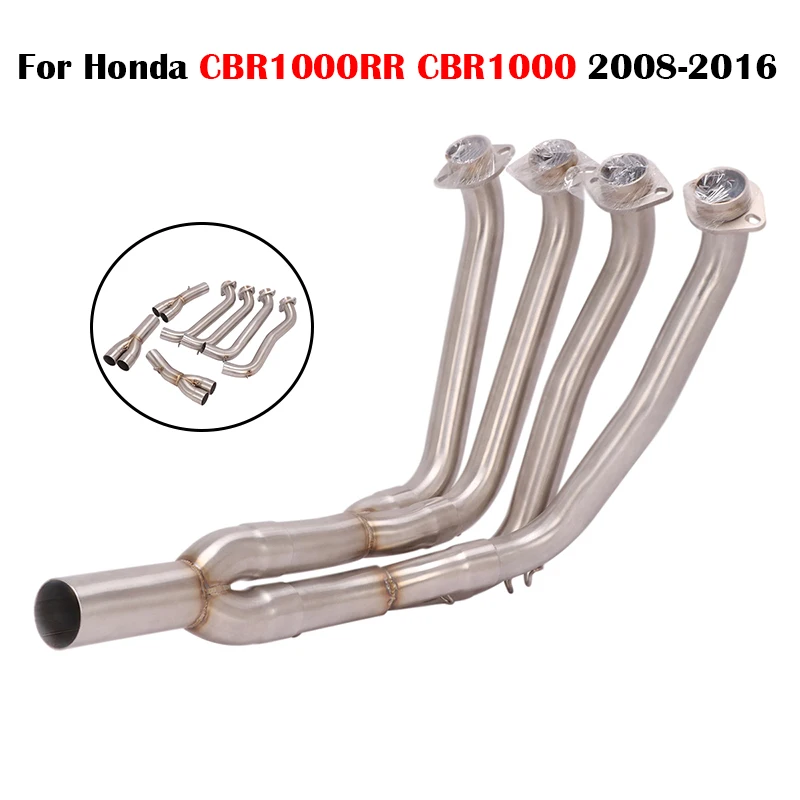 

For Honda CBR1000RR CBR1000 2008-2016 Exhaust Header Pipe System Refit Replace Original Front Link Tubes Stainless Steel Slip On