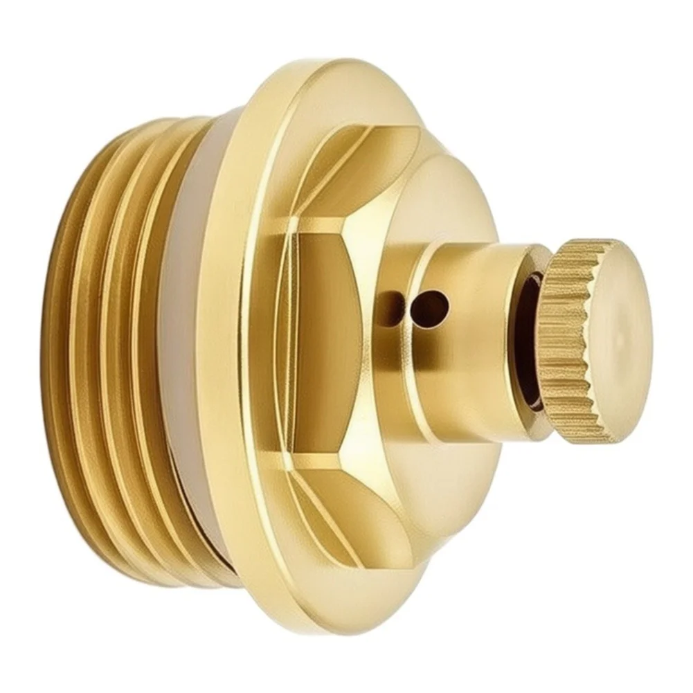 All-Copper Radiator End Cap with Manual Air Bleed Valve for Use in Radiator Systems Requiring Periodic Air Removal