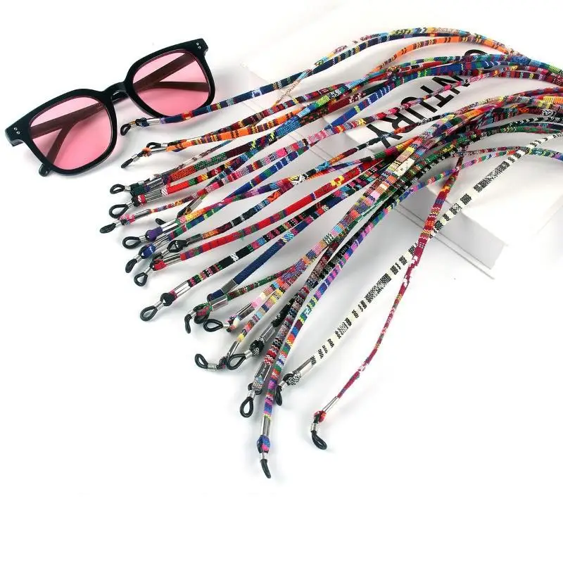 Boho Glasses Sunglasses Cotton Neck Strap High End Ethnic Rope Glasses Fixing Hanging Neck Chain Women Men Eyeglasses Straps
