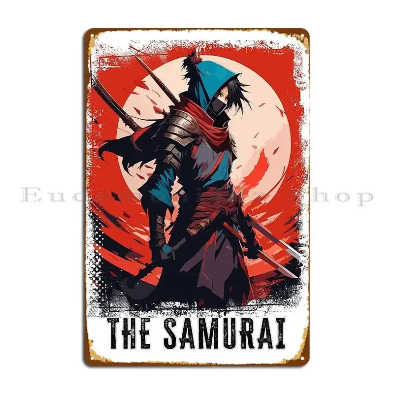 Mystical Samurai Warrior Ancient Japanese Ultimate Hero Metal Plaque Personalized Iron Plaques Designing Cave Tin Sign Poster