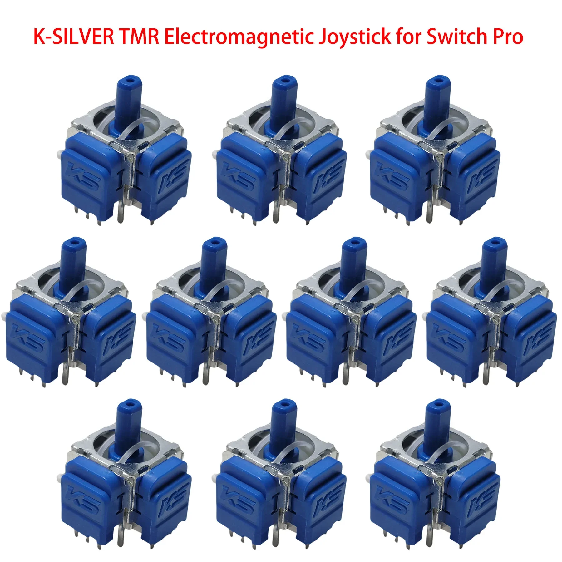 

10pcs K-SILVER TMR Tunnel Magnetic Resistance Joystick For Switch Pro Gamepad Controller Electromagnetic Joysticks Replacement