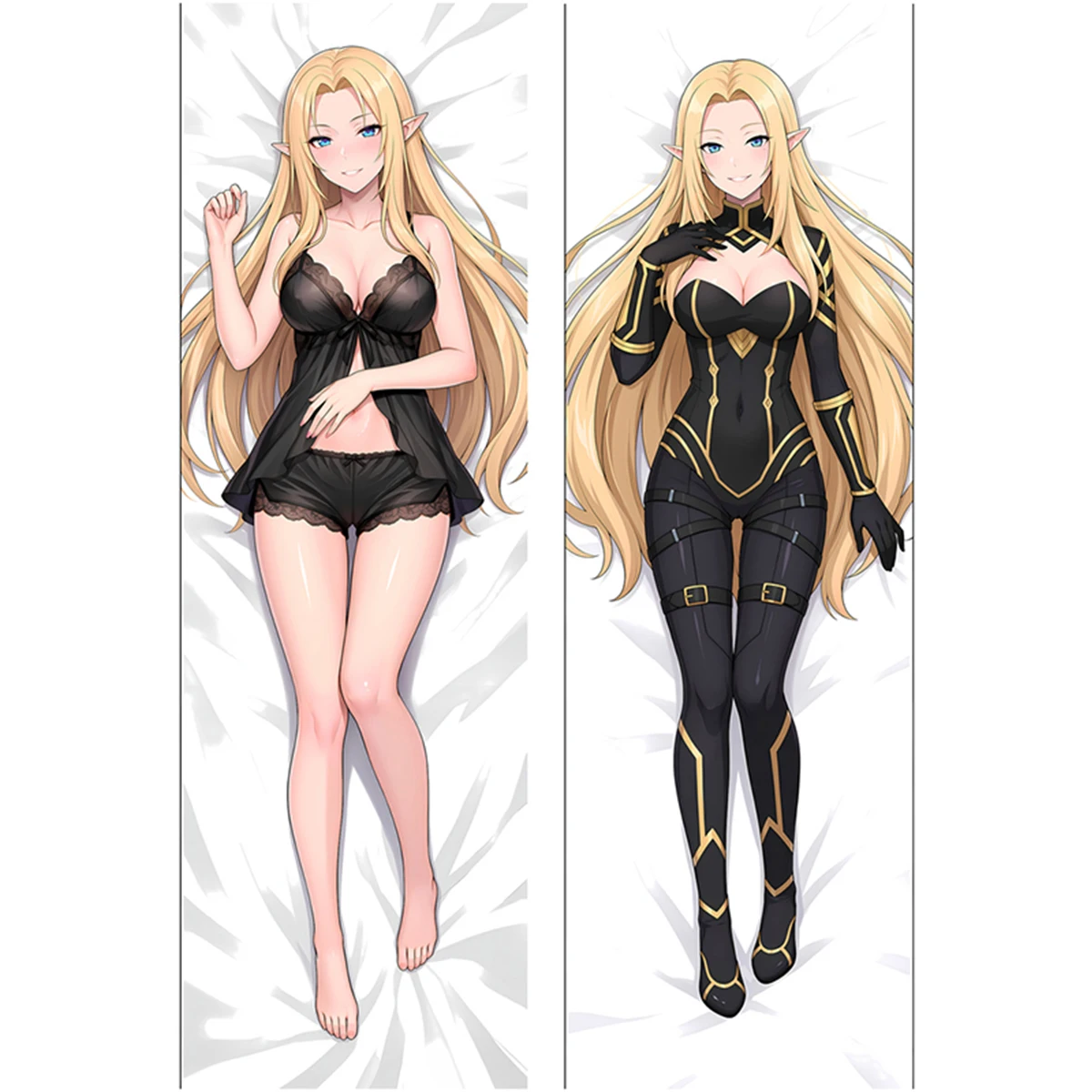 Alpha Large Dakimakura Cover Anime Elf Woman Long Life Size Equal Body Pillow Case Customized Printed Waifu Gift