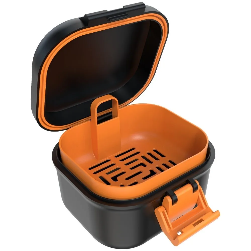 Double-Layer Leak-Proof Denture Soaking Cup with Drain Basket and Ring Protective Travel Denture Storage Case