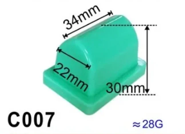Silicone Rubber Pad Head For Pad Printing 34x22mm Size Wood Base