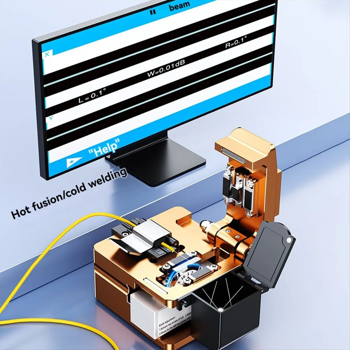 ^DT171~~S09 Fiber Optic Cleaver Optical Fiber Fusion Splicer Cutting Knife FTTH Fiber Cold Connection Cutter Fiber Cutter
