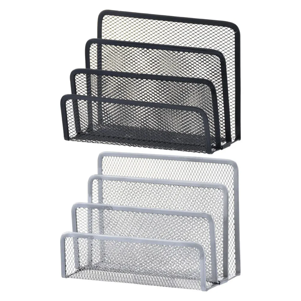 

2 Pcs Letter Shelf Desktop File Organizer Bookshelves Paper Mail Iron for Vertical Office