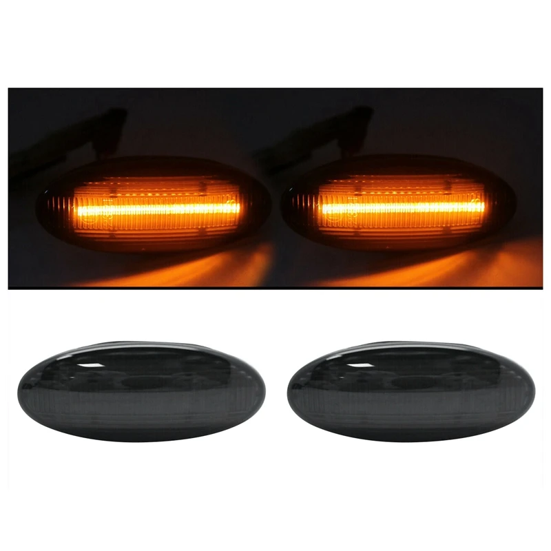 LED Turn Signal Lights Side Marker Black SMD For Smart Car Forfour W453 453