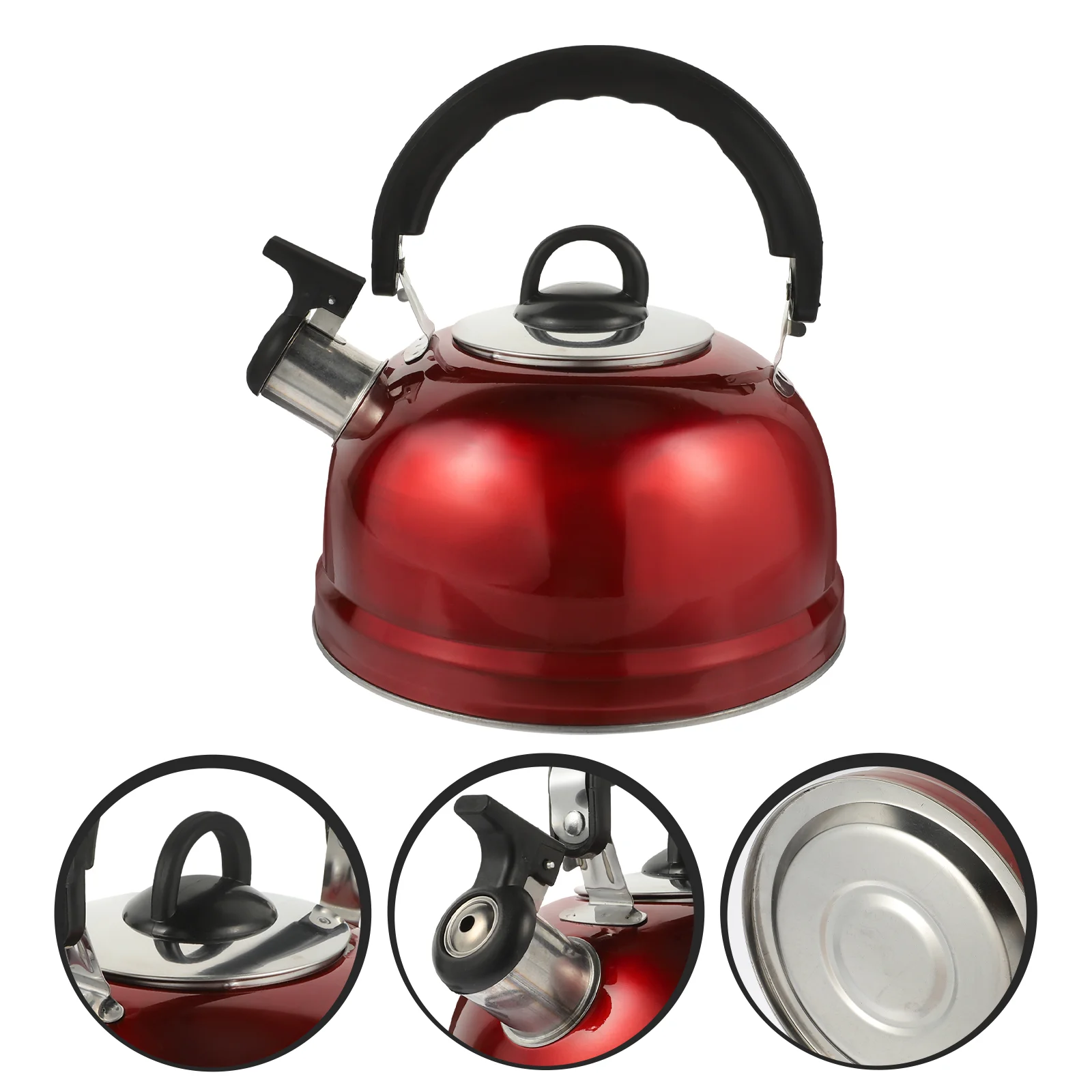 Stainless Steel Whistling Tea Pot for Stove Top Durable and Safe Tea Kettle with Ergonomic Handle and Wide Opening