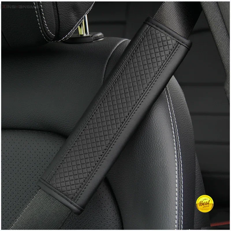 Car accessories seat belt PU Leather Safety Belt Shoulder Cover Breathable Protection Seat Belt Padding Pad Auto Interior Access