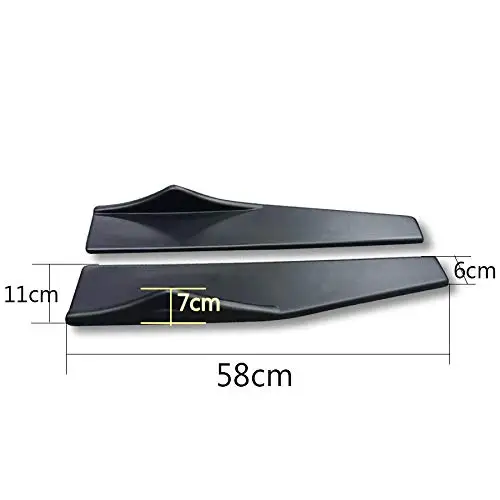 2 قطعة تنورة جانبية للسيارة باللون الأسود، موزع روك وينجليت كانارد، ديكور مجرفة #2