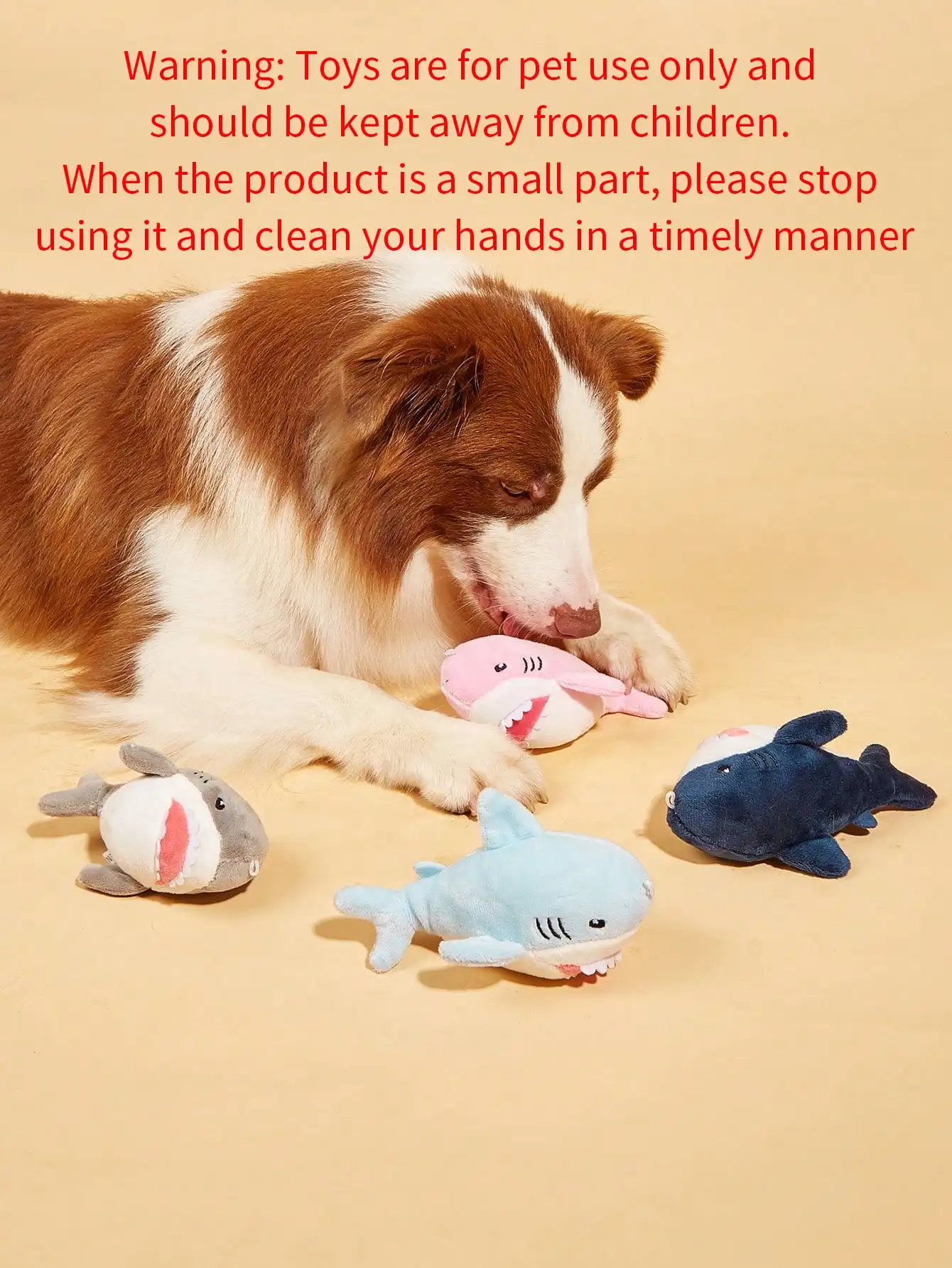 1/2 Pcs Cute Shark Pet Plush Toy Soft Safe Chew Toy for Small Dogs Puppies Interactive Bite Resistant Dol view 2