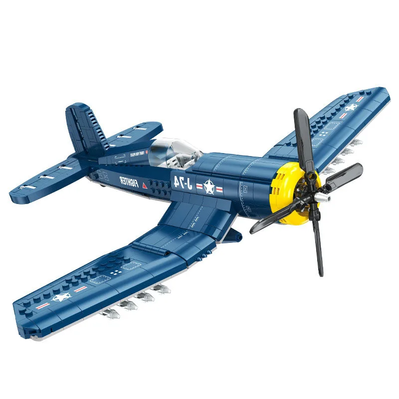 

Америка Военная машина Вторая мировая война Соединенные Штаты F4U Fighter Corsair Building Block WW2 Армейская фигурка Кирпичная модель игрушки для мальчика в подарок