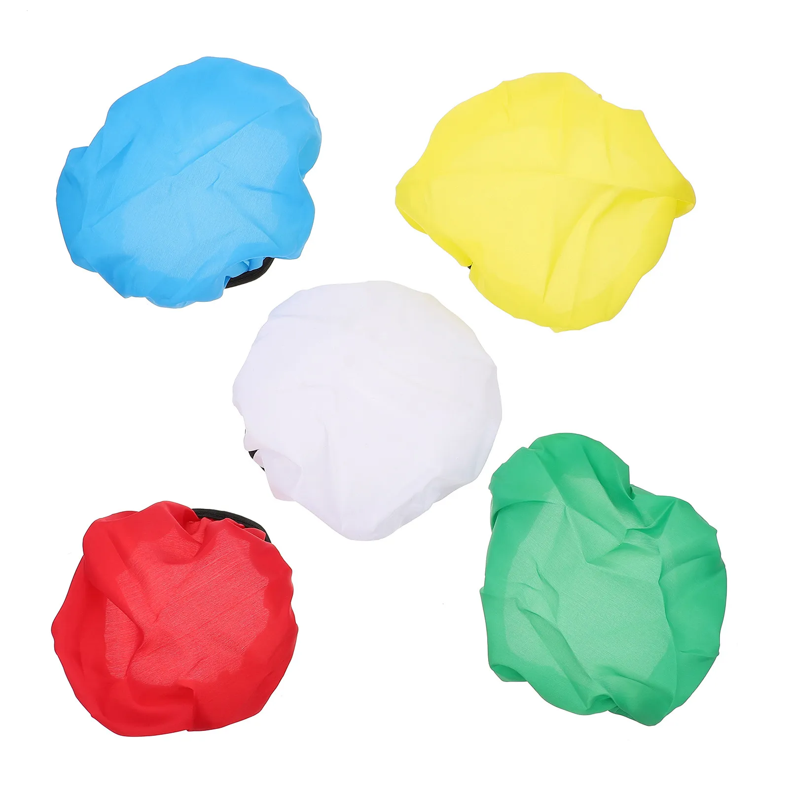 

5Pcs Cloth Art Light Cover Flash Lampshade for Photography Fill Light Soft Diffusing Shade Round Portable Design