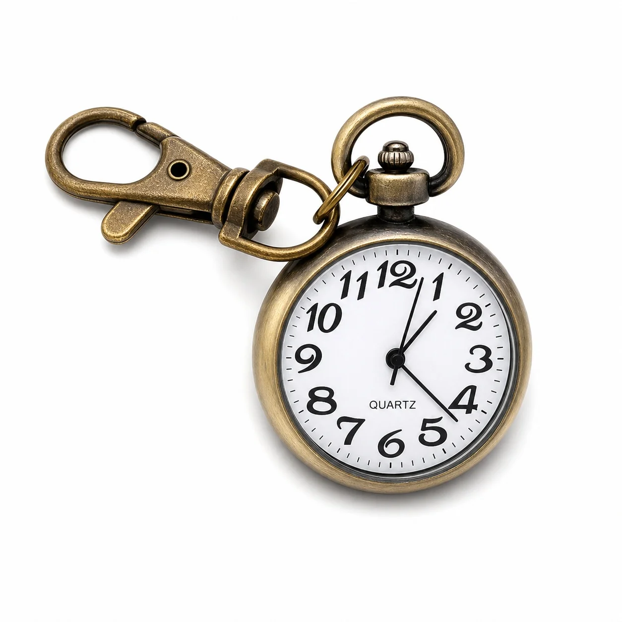New Tiny Cute Quartz Pocket Watch with Keyring Minimalist Quartz Nurse Watch for Women Men Doctor Student Vintage Pendant Watch