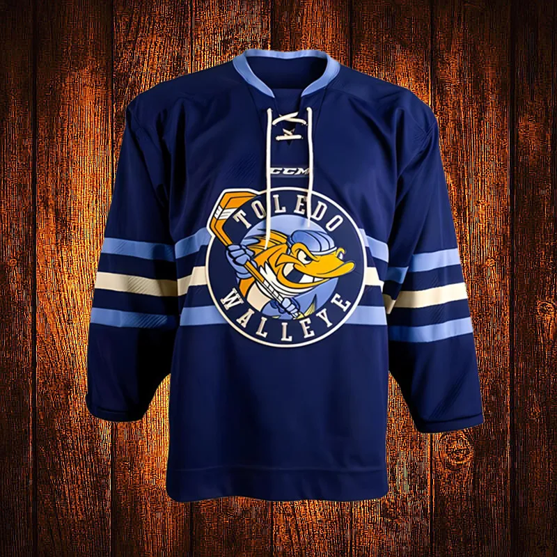 Custom Vintage Toledo Walleye Embroidery Stitched Hockey Jersey Youth Kids Adult Any Size And name 76