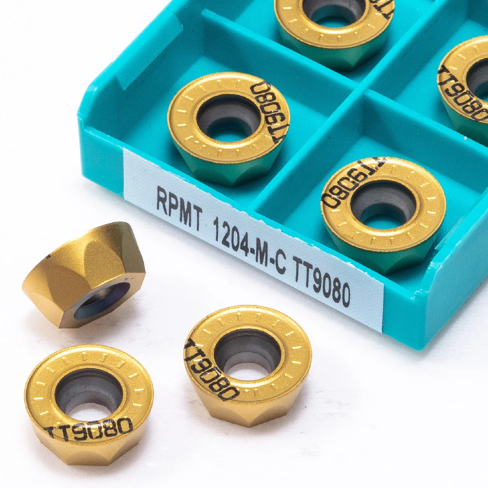 10PCS RPMT1204-M-C RXMX1003 M RPMW1003 MO TT9080 Utensile in metallo duro Utensili per tornitura di metalli RPMT 1204 RXMX RPMW 1003 Lama in lega dura