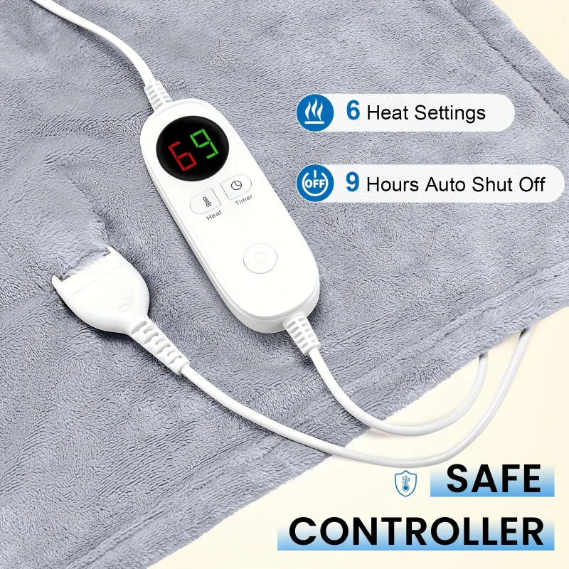 

New Electric Heated Blanket Soft Warm Extra Large 50x60 Inch