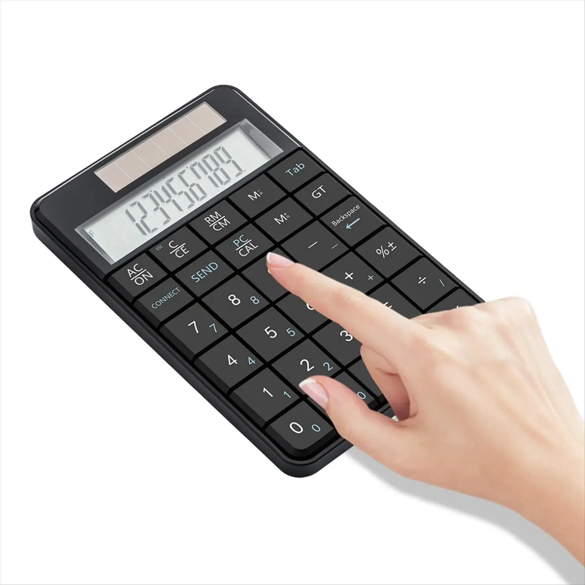 #(Upgraded)2.4G Wireless Keyboard Mini 2In1 Wireless USB Digital Keyboard with Calculator Display Keyboard Office Calculator