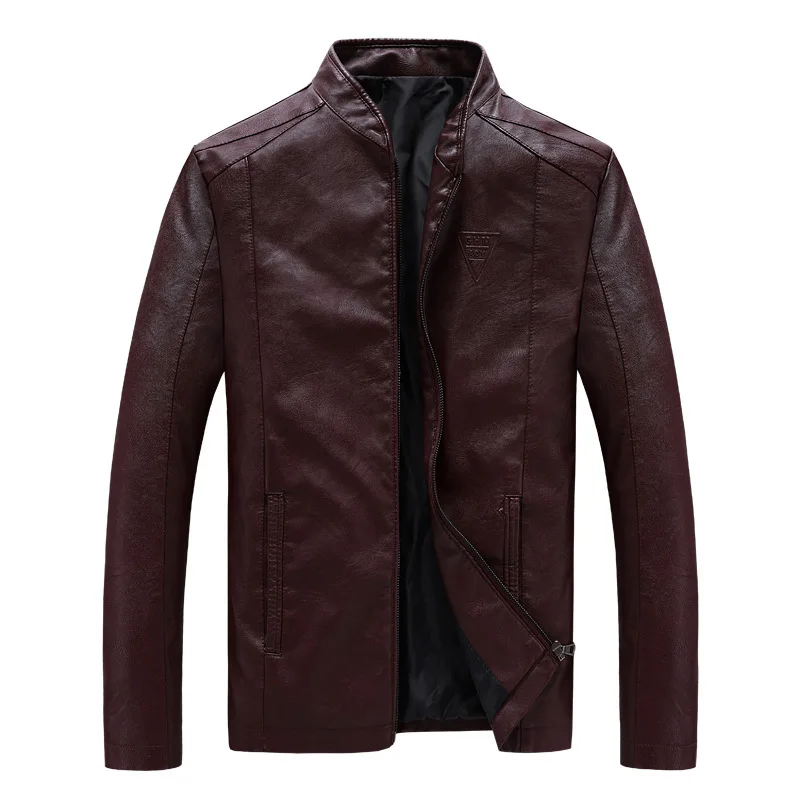 

Spring and Autumn New Oversized PU Leather Jacket Men's Casual Jacket Solid Color Slim M-8XL biker jacket men 자켓 casacas