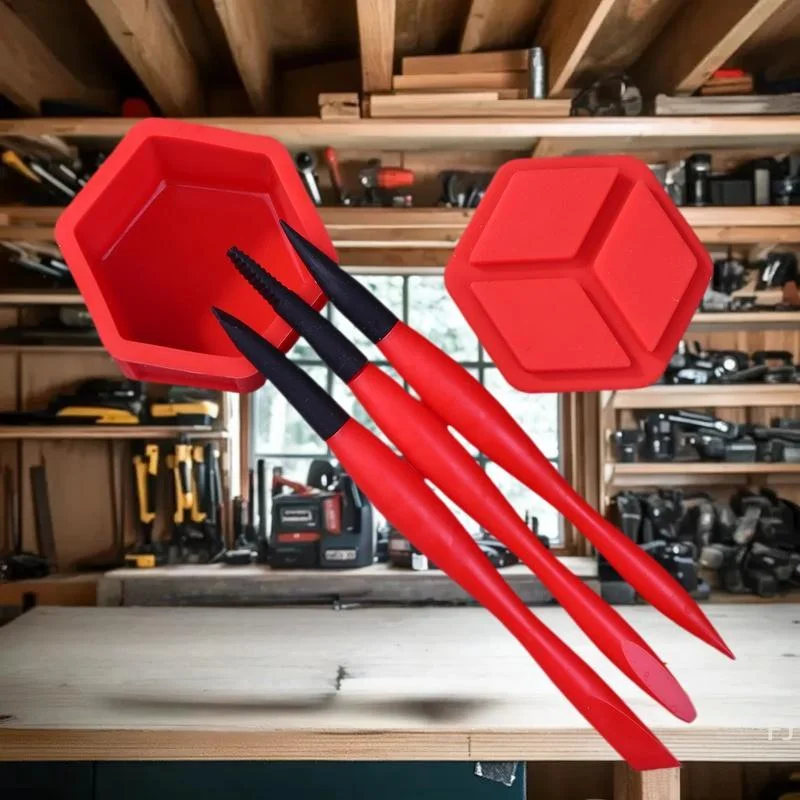 Kit di incollaggio con spazzole in silicone per la lavorazione del legno, strumento manuale portatile fai-da-te per applicazioni di colla