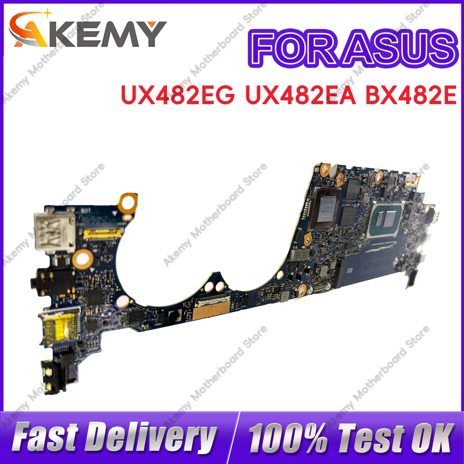 

UX482EG Laptop Motherboard For ASUS ZenBook UX482EGR UX482EG UX482EAR BE482E UX4100E BX482E UX482E Mainboard 11th Gen I3 i5 i7 U