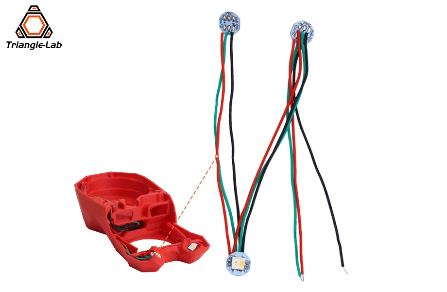 C Trianglelab RGB Mini Button PCB Voron StealthBurner Neopixel RGB LED Kit Voron2.4 Trident 3D-Drucker PTFE-Kabelbaum – Detail 2