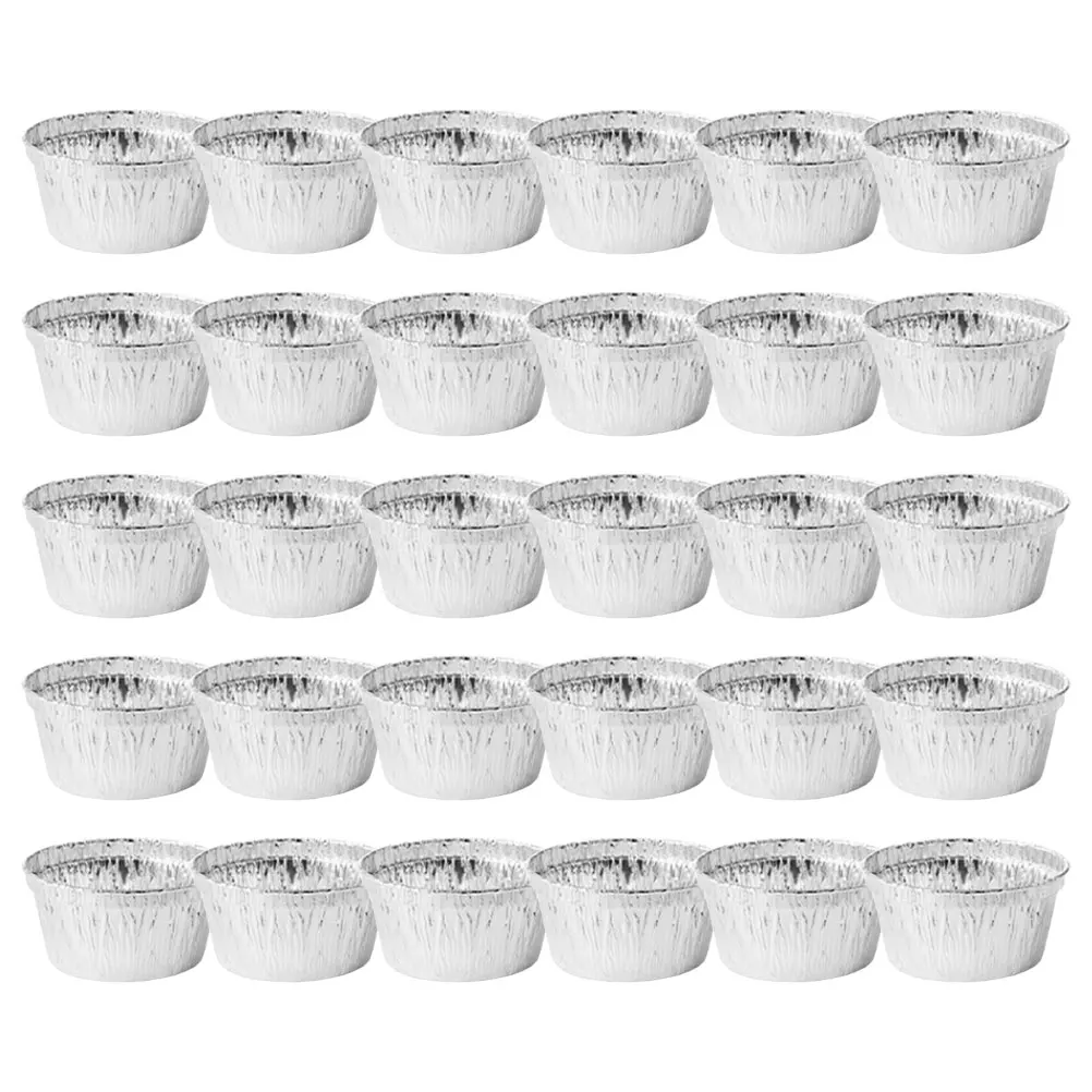 

40pcs Cups Disposable Tinfoil Muffin Liners Foil Cupcake Holders Dessert Baking Tools Kitchen Supplies Reusable Muffin Container