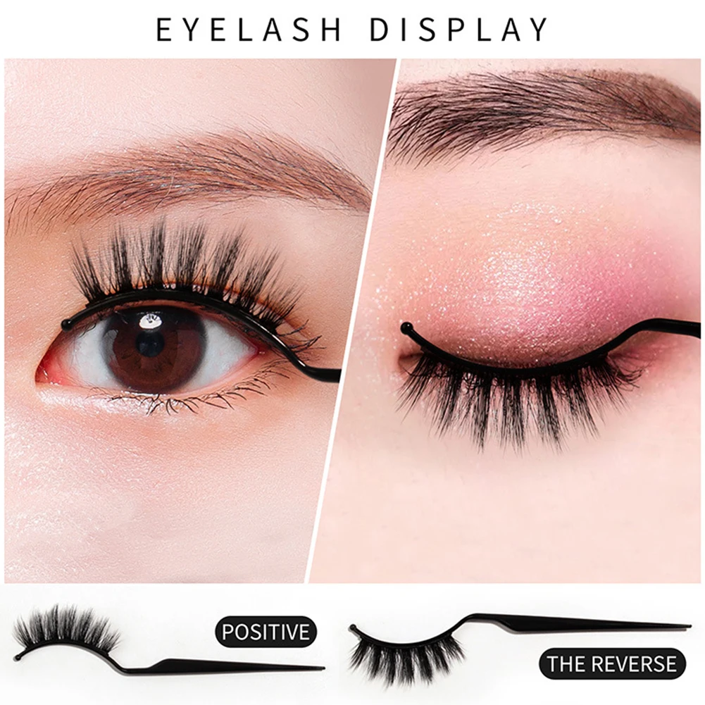 2 uds extensiones de pestañas 3D estilo prueba en Stick herramienta aplicadora de pestañas postizas para mostrar efecto de pestañas de injerto