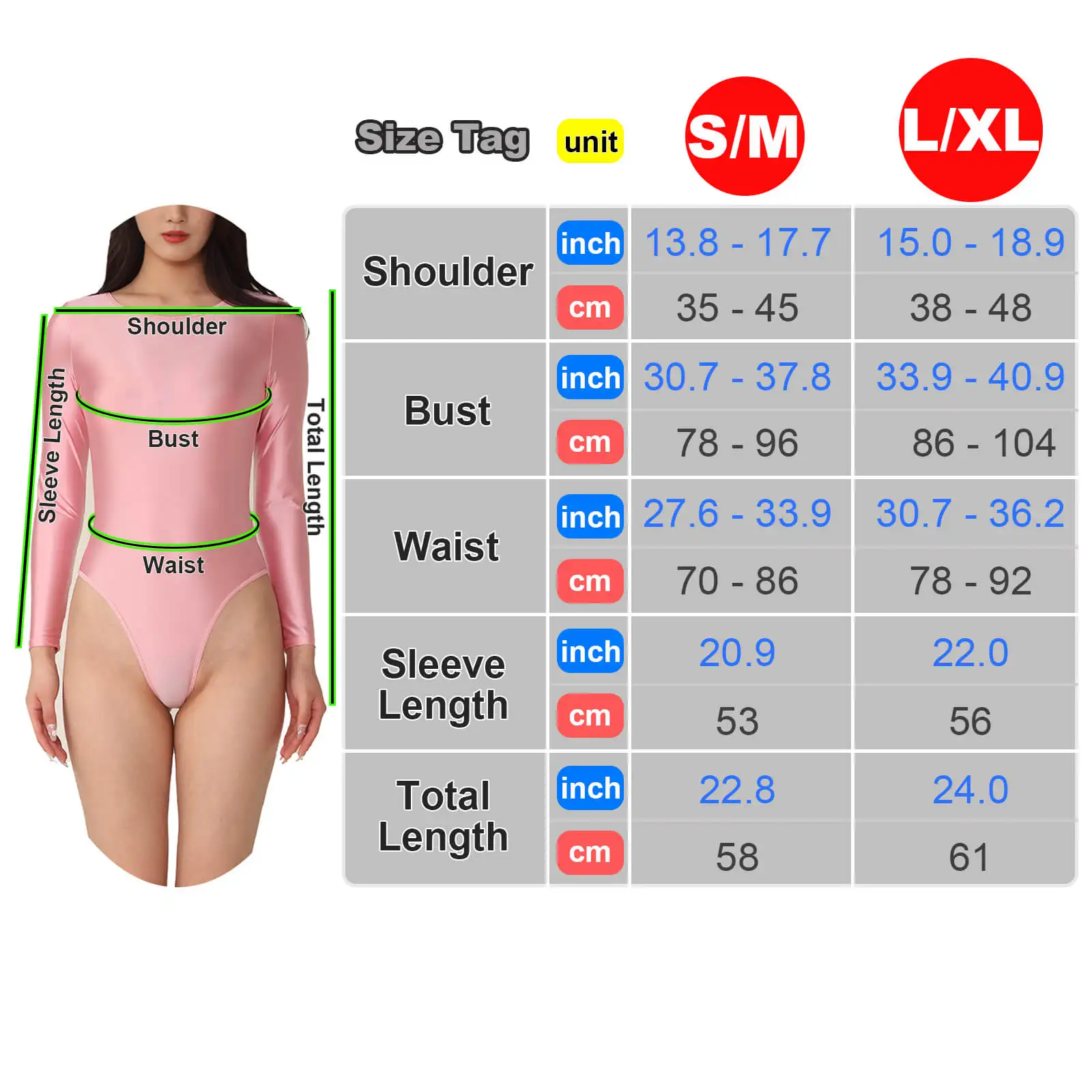 Metelam Women Glossy Satin Silky One-piece Long Sleeve Bodysuit Solid Color with Crotch Closure