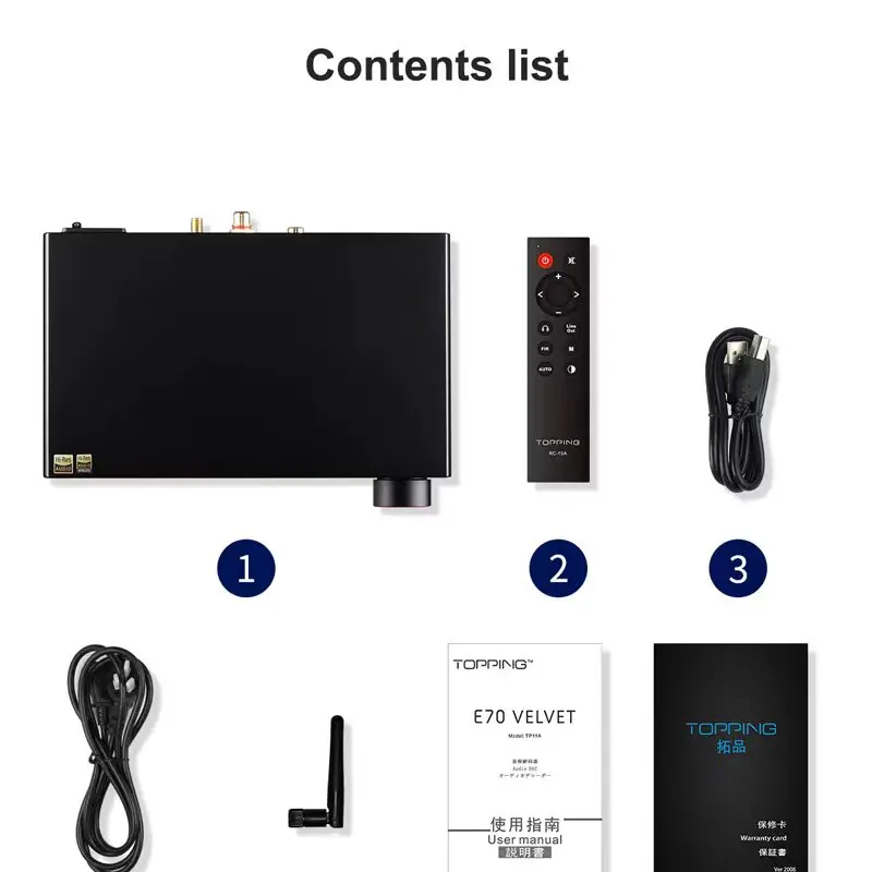 TOPPING E70V E70 VELVET AK4499EX Digital Audio Decoder Lossless Music Decoding Bluetooth 5.1 Supports LDAC XU316 DSD512