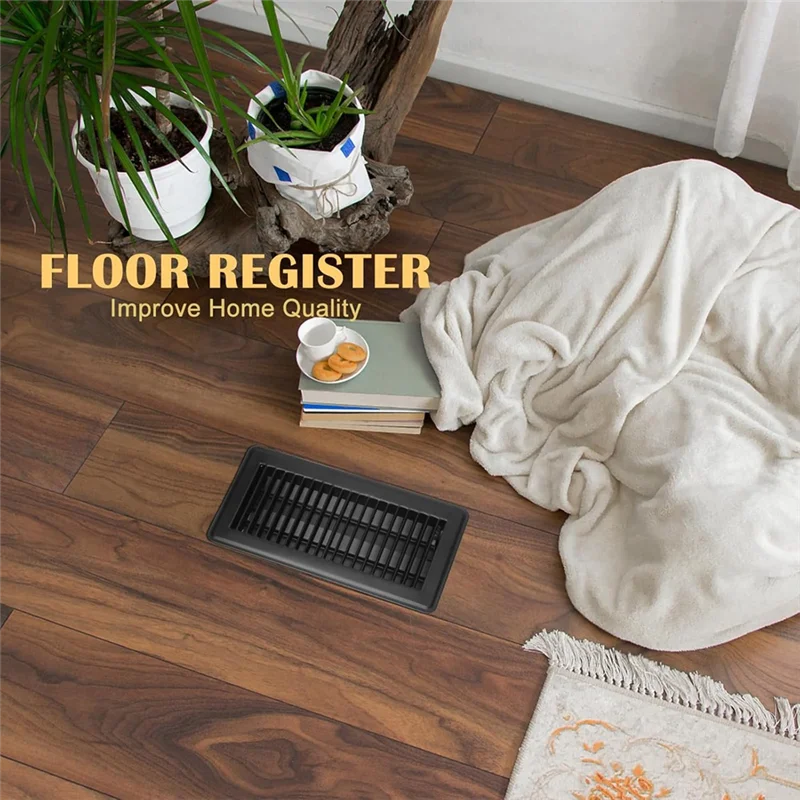 

Best Of 2025-4Pcs Floor Register 4X10inch,Heavy Duty Floor Vents,Heat Air Vent Covers,Floor Vent Covers For Heater Floor Registe