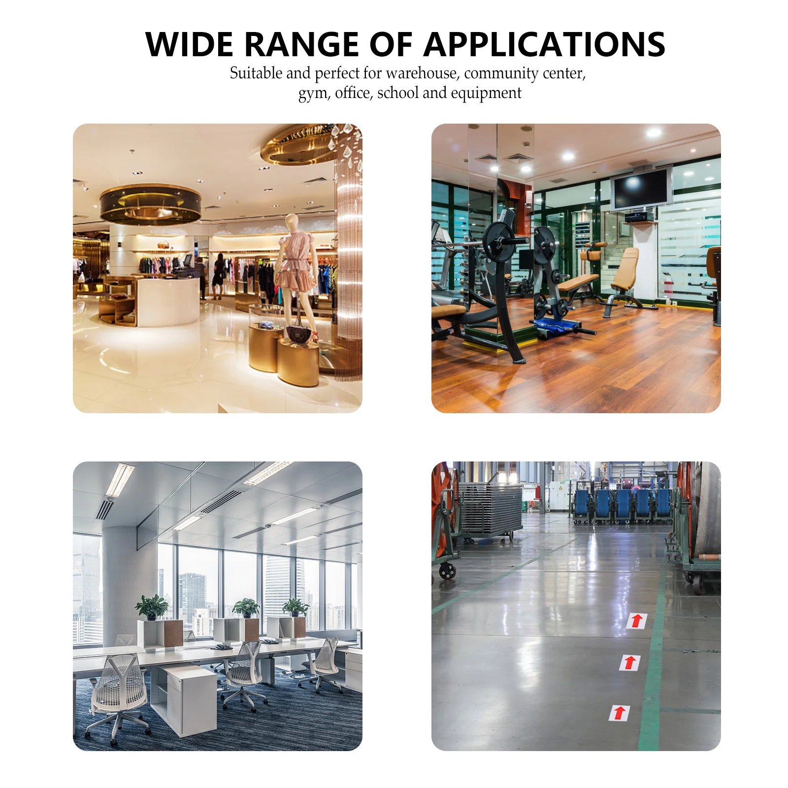 

10Pcs Direction Arrow Sticker Strong Adhesion Waterproof Flow Indicating Sticker for Office School Safety Warning