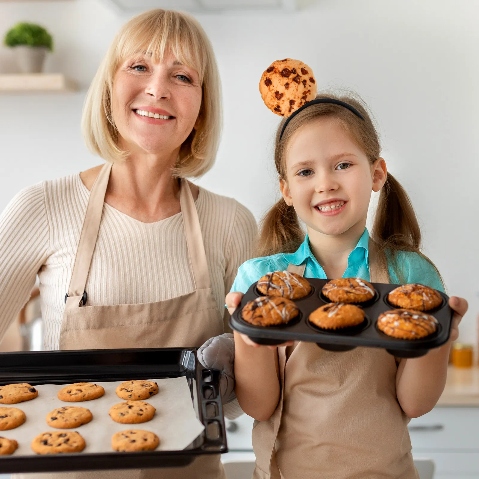 

Carnival Cookie Headband Cartoon Realistic Soft Hairband Funny Party Cute Cookie Hair Accessory Novelty Hair Band