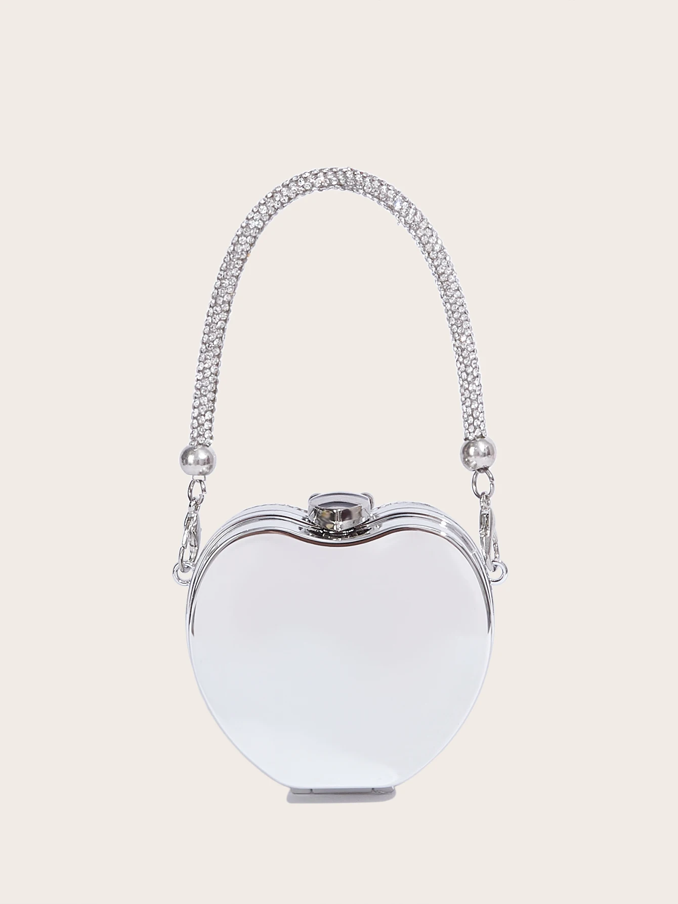 Luxury Diamond Inlay Apple Shape Crystal Clutch Purse Evening Wedding Party Shoulder Bag Handle Rhinestone Mini Handbags