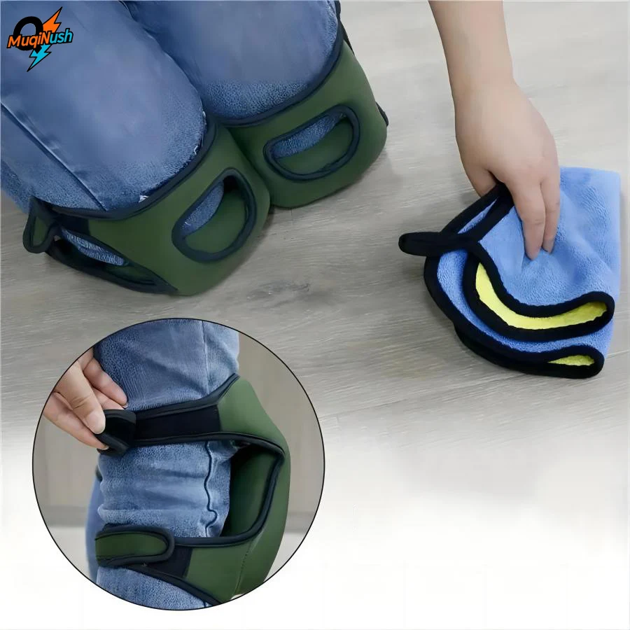 

MuqiNush Adjustable Gardening Knee Pads Soft Foam Protective Sleeves For Floor Scrubbing Household Cleaning Comfortable Reusable