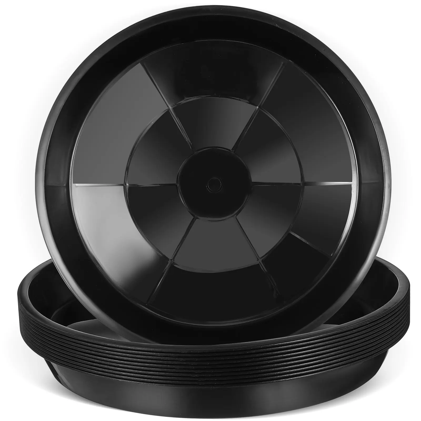 

Набор из 10 поддонов для цветочных горшков: тонкий пластик, штабелируемые, легко хранить, многоразовые, для дома, офиса, сада, бонсай, поддон для растений