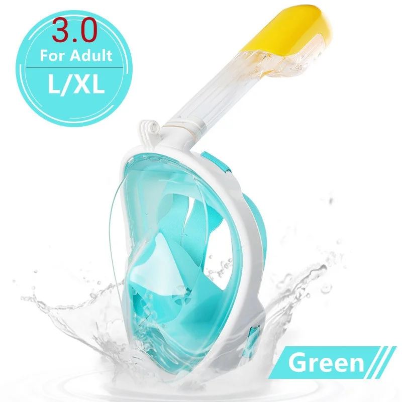 Onderwater Scuba Anti Fog volgelaatsduikmasker Snorkelen Ademhalingsmaskers Veilige waterdichte zwemuitrusting voor volwassen kinderen - afbeelding 1