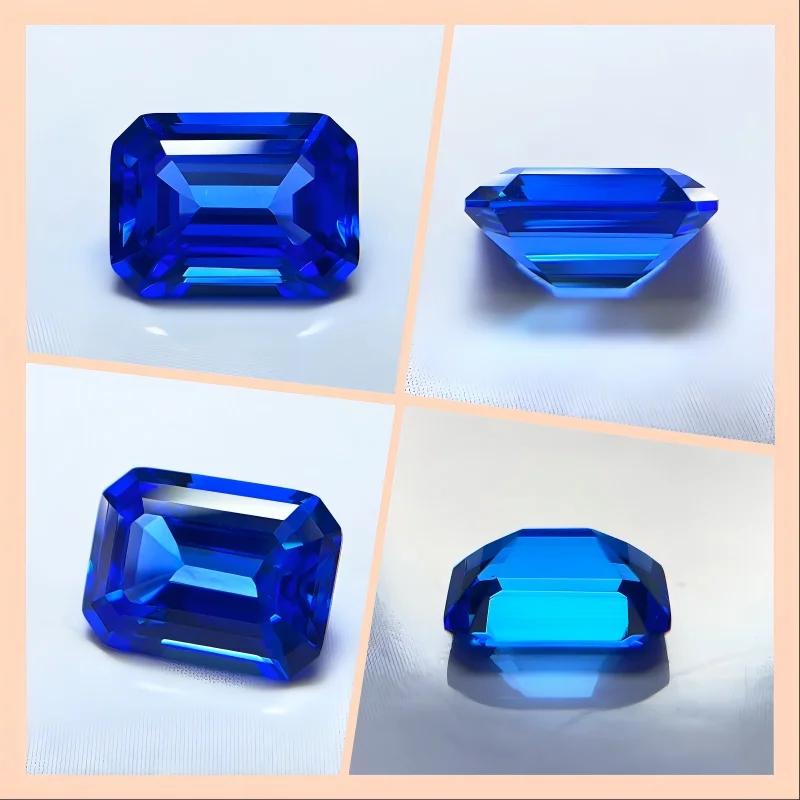 TOPLab Grown Kobalt-Spinell Smaragdschliff Blaue Farbe VVS1 Synthetischer Edelstein für DIY-Schmuckherstellung Geschenk Wählbares Zertifikat – Detail 5