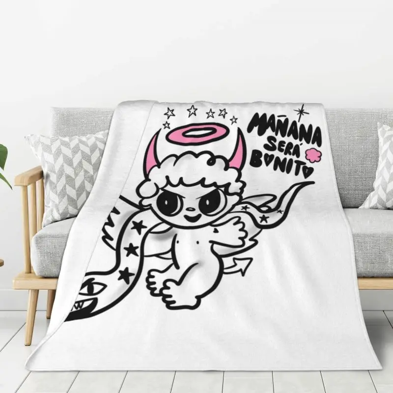 

Custom Reggae Ainger Bichota Season Karol G Blankets Warm Flannel Throw Blanket for Bedding Travel Sofa