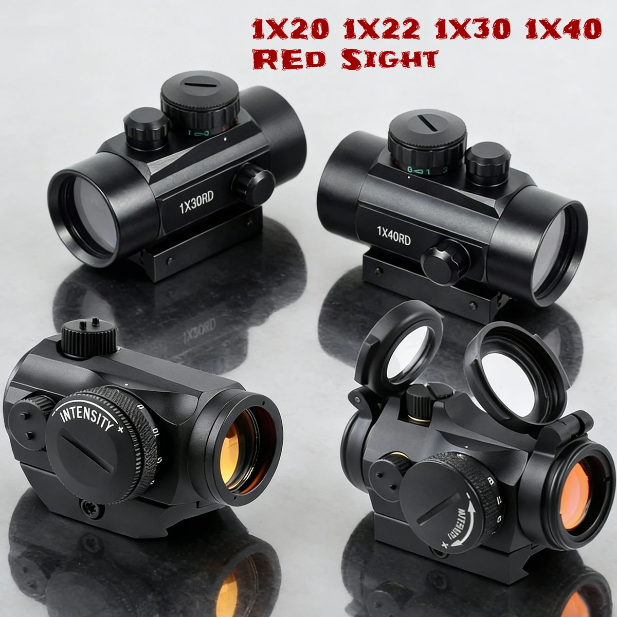 1X30 1X40 1x20 1x22 Green Red Dot Sight Optics Reflex Holographic Hunting Scopes 20mm Rail Airsoft Collimator
