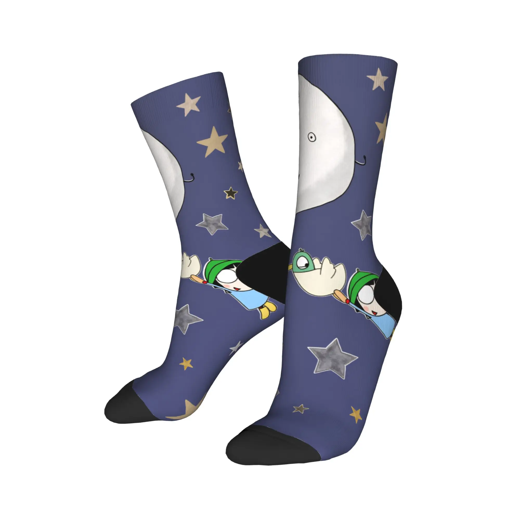 Men's Socks Sarah And Duck  Stockings Winter Leisure Warm Soft Socks Graphic Running Sports Non Slip Socks