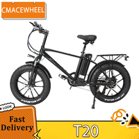 CMACEWHEEL T20 Electric Bike 20*4.0 inch CST Fat Tire 750W Motor E-Bike 40-45km/h Max Speed 48V 17Ah Battery Electric Bicycle